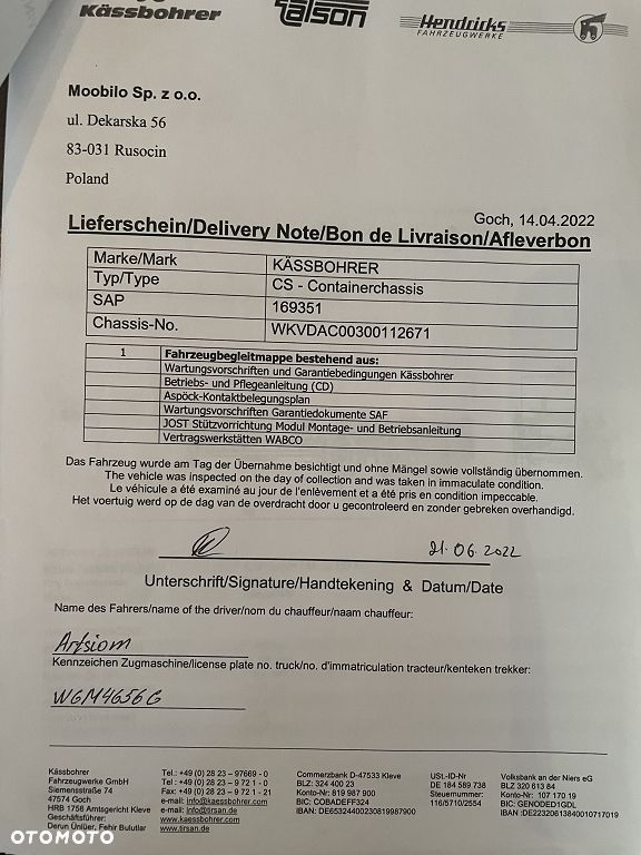 Kassbohrer K.SHG.AVH / 45-12 /27 EU / PODKONTENEROWA / STANDARD / 2023 / ROZSUWANE PODWOZIE PRZÓD I TYŁ / DO WSZYSTKICH T.KONTENERÓW / MAŁO UŻYWANA / SALON POLSKA / STAN JAK NOWY / - 24