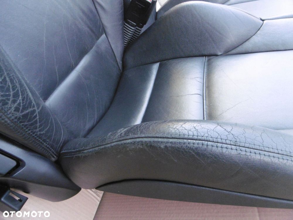 fotele przednie sportsize czarna skóra skórzane bmw e46 sedan kombi - 6