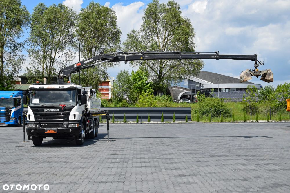 Scania P410 / 6x4 / EURO 6 / HDS HIAB X-HIDUO 158 B-3 / WYSUW x3 / ROTATOR / CHYWTAK / STEROWANIE RADIOWE / WYWROTKA / HYDROBURTA / AUTOMAT / KAMERA COFANIA / NAWIGACJA / HAK-ZACZEP / NISKI PRZEBIEG / 2018 / SERWISOWANY / SPROWADZONY - 18