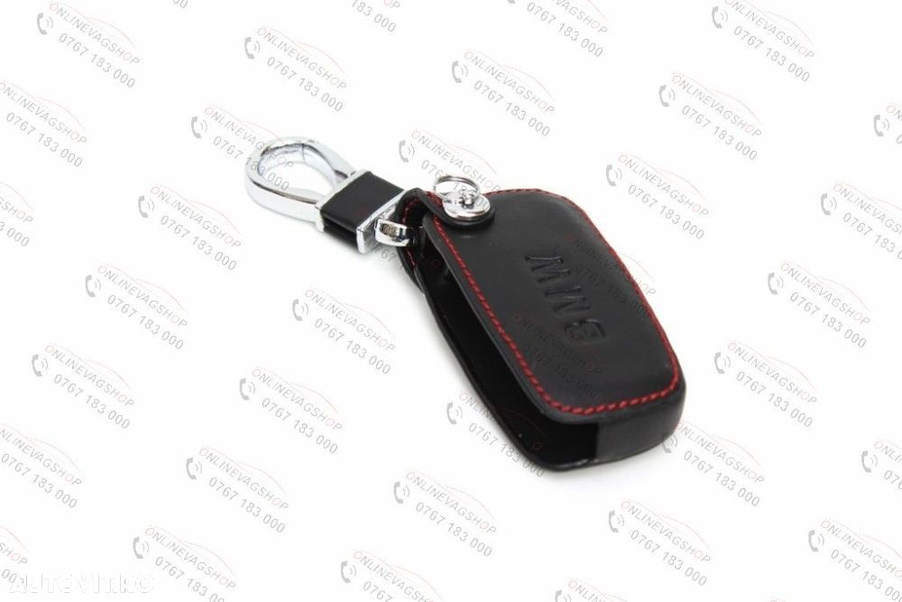 Husa BMW piele pentru cheie seria 1,3,5,6,7, E90 E92 E93 SMART - 5