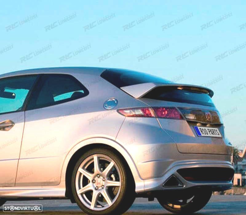 AILERON SPOILER TRASEIRO HONDA CIVIC 8 HATCHBACK 08-12 LOOK R - 4