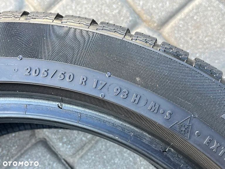 CZTERY ZIMOWE OPONY CONTINENTAL 205/50 R17 93H  7,5 MM BIEŻNIKA ZIMA - 9