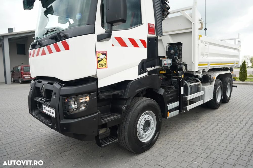Renault K 380 / 6x4 / BASCUNĂ CU 2 LATE / BASCUNĂ HIDRAULICĂ + HIAB 211 EP-4 HDS / TELECOMANDĂ / CUPĂ / EURO 6 - 17