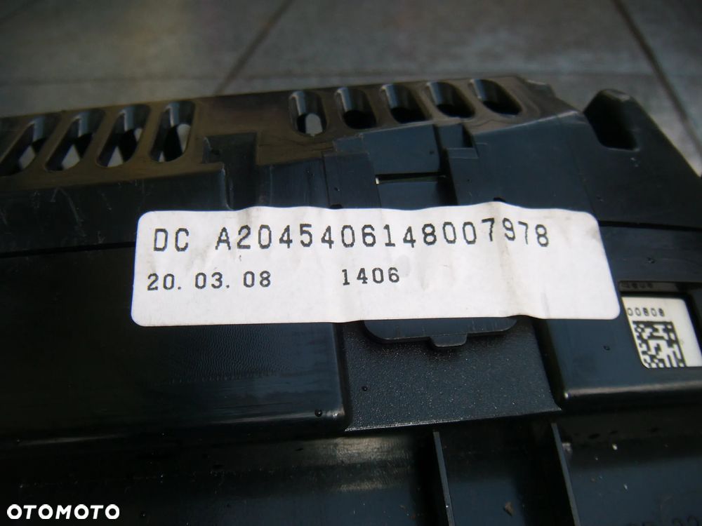 mercedes w204 c klasa 08r 2.2 cdi licznik- zegar a20454061 - 3