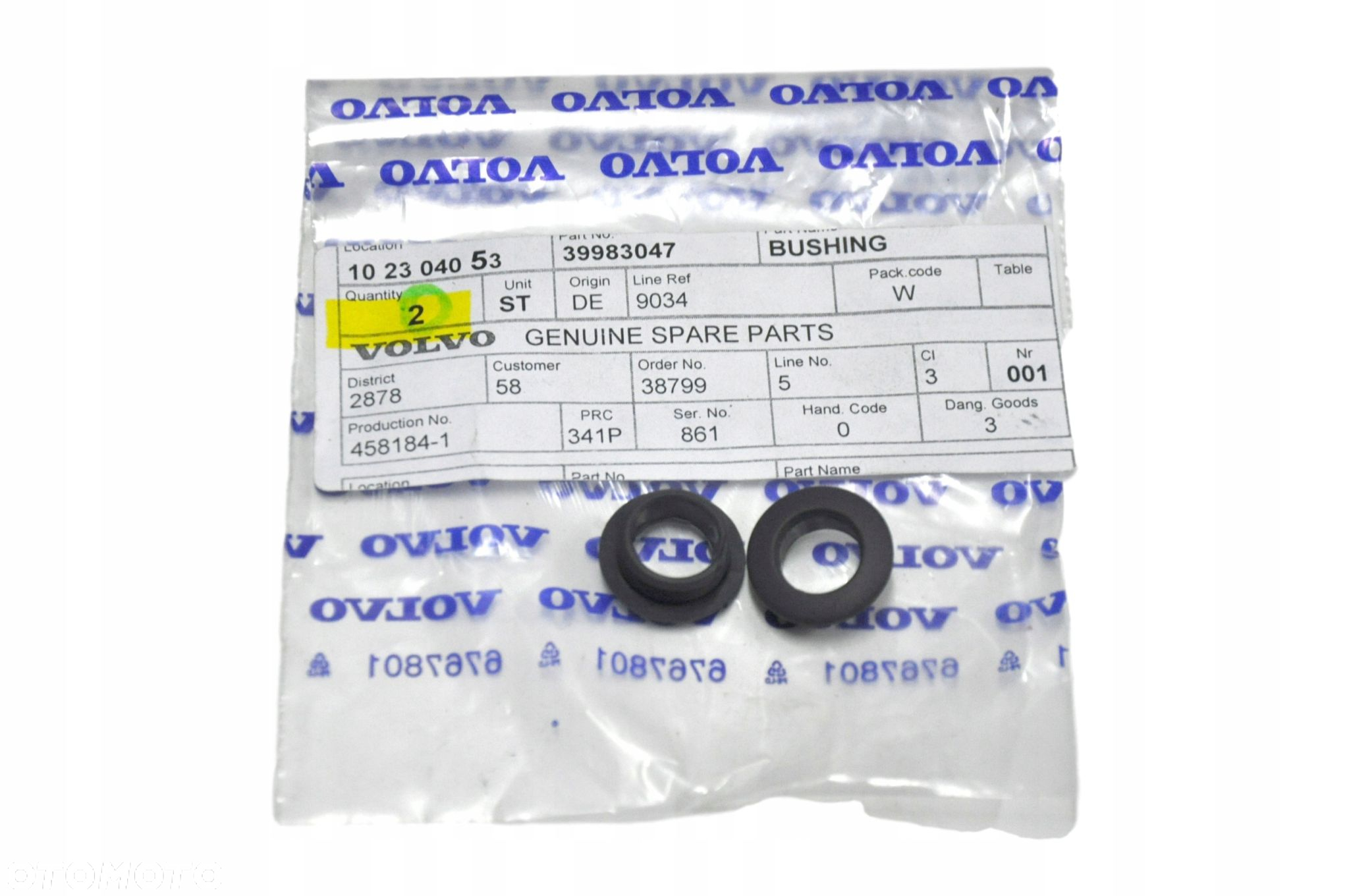 VOLVO S40 V50 tulejka ciegna boczka drzwi OE 39983047 - 2