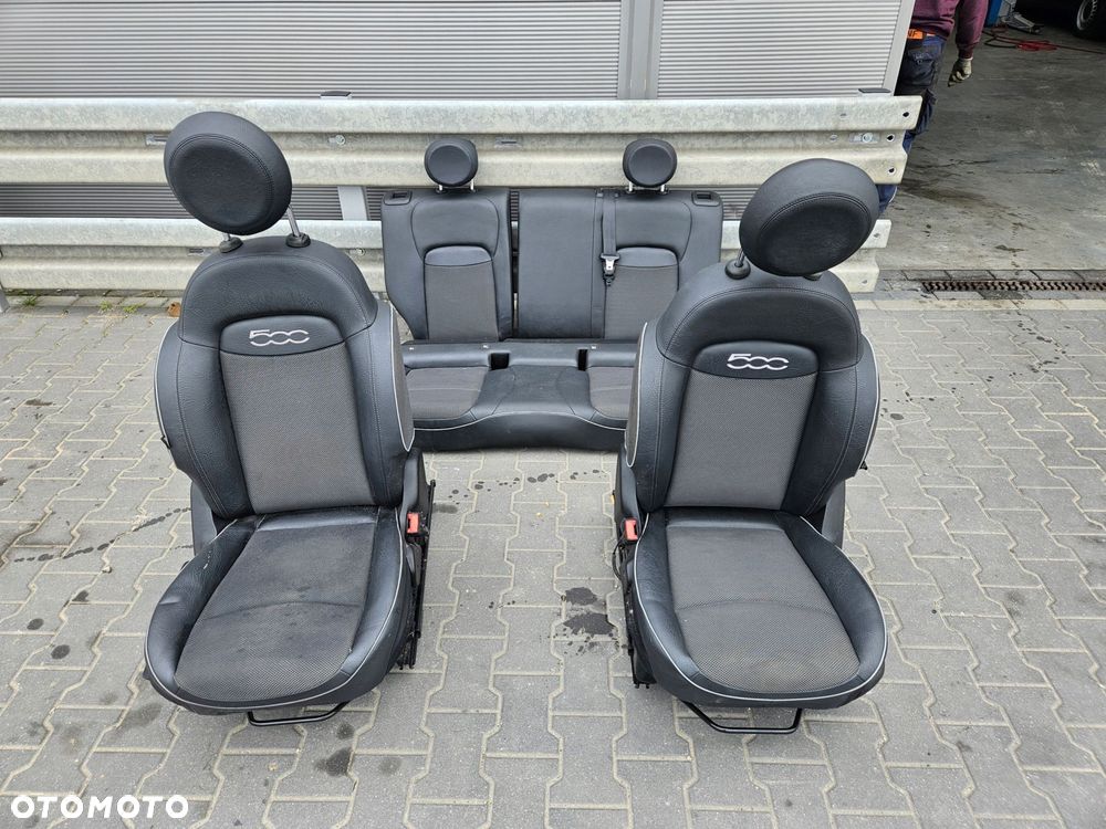 fotele wnętrze półskóra tapicerka fiat 500x - 1
