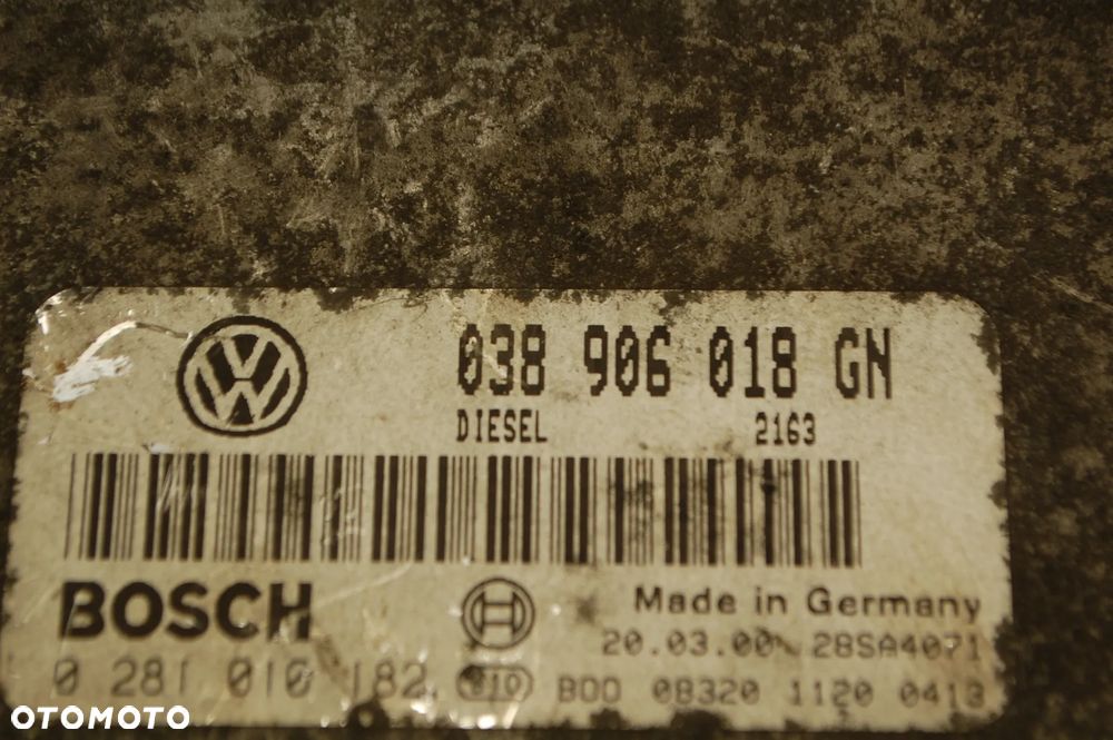 STEROWNIK KOMPUTER SILNIKA 038906018GN 1.9 TDI AUDI A3 8L SKODA SEAT VW - 3