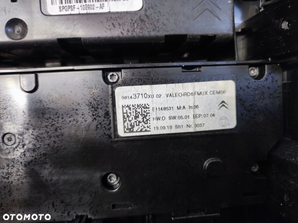 wyświetlacz ekran radia radio panel sterowania radia citroen c3 iii 3 - 10