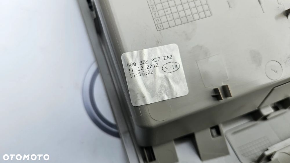 VW Golf 7 VII 5G Lampa podsufitki Podświetlenie kabiny kierowcy 5G0868837 - 7