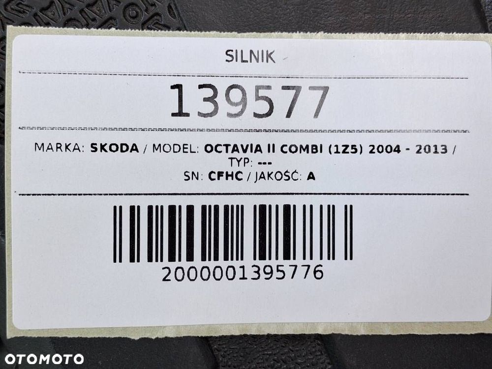 SILNIK KOMPLETNY CFH CFHC 2.0 TDI 140 SKODA OCTAVIA II - 12