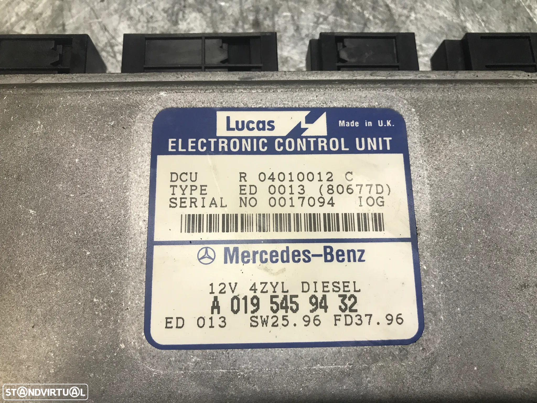 CENTRALINA DO MOTOR MERCEDES C220D W202 A0195459432 - 2