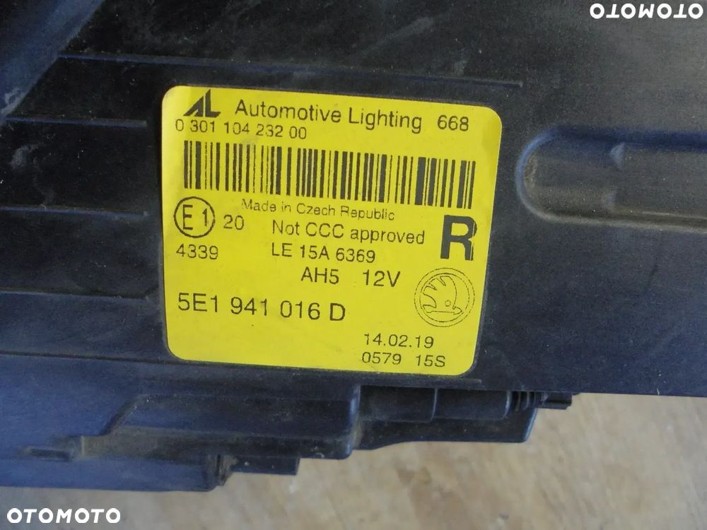 SKODA OCTAVIA III LIFT LED LAMPA PRAWY PRZÓD EUROPA 5E1941016D - 4