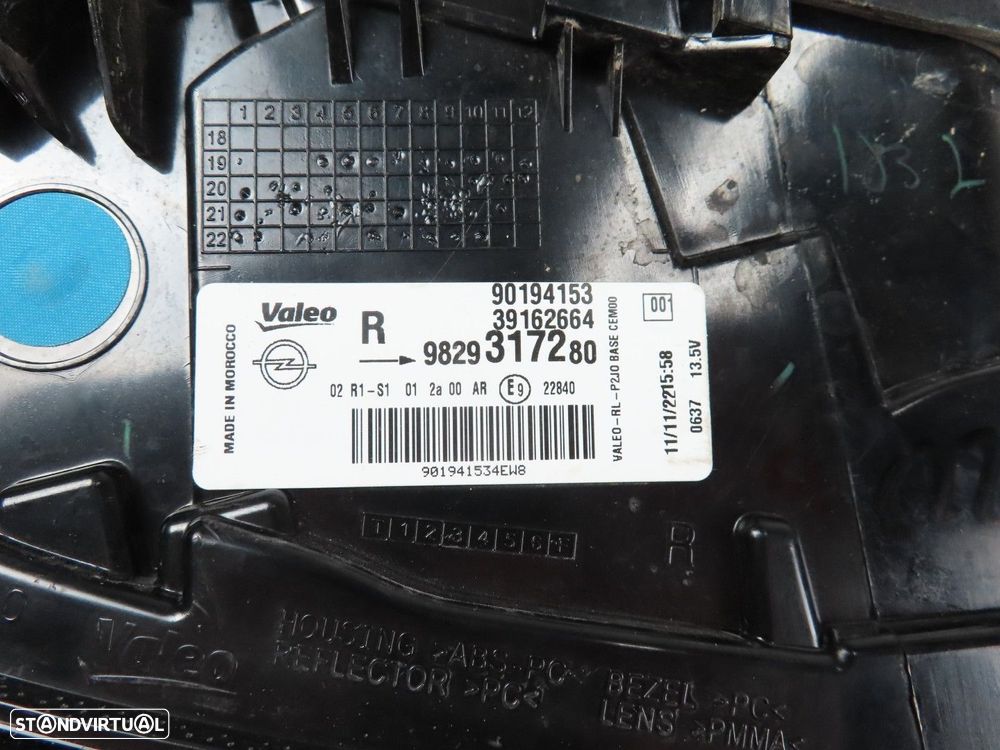 Farolim Direito/Trás Seminovo/ Original OPEL CORSA F 9829317280 - 4