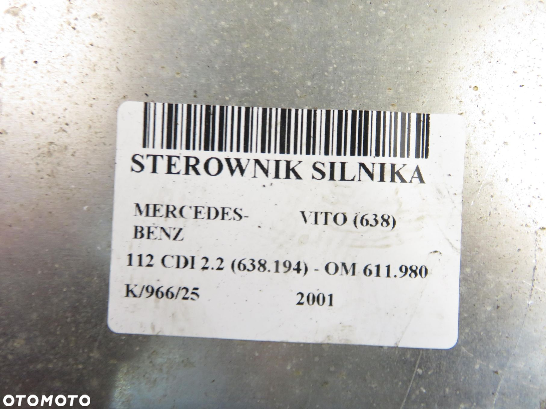 STEROWNIK MERCEDES VITO (638) 112 CDI 2.2 122  - OM 611.980 6111530879 - 11