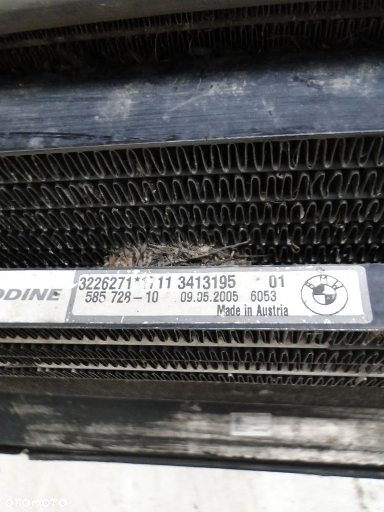 BMW X3 E83 CHŁODNICA WODY KLIMATYZACJI INTERCOOLER WENTYLATOR KOMPLET 3.0D EUROPA - 9