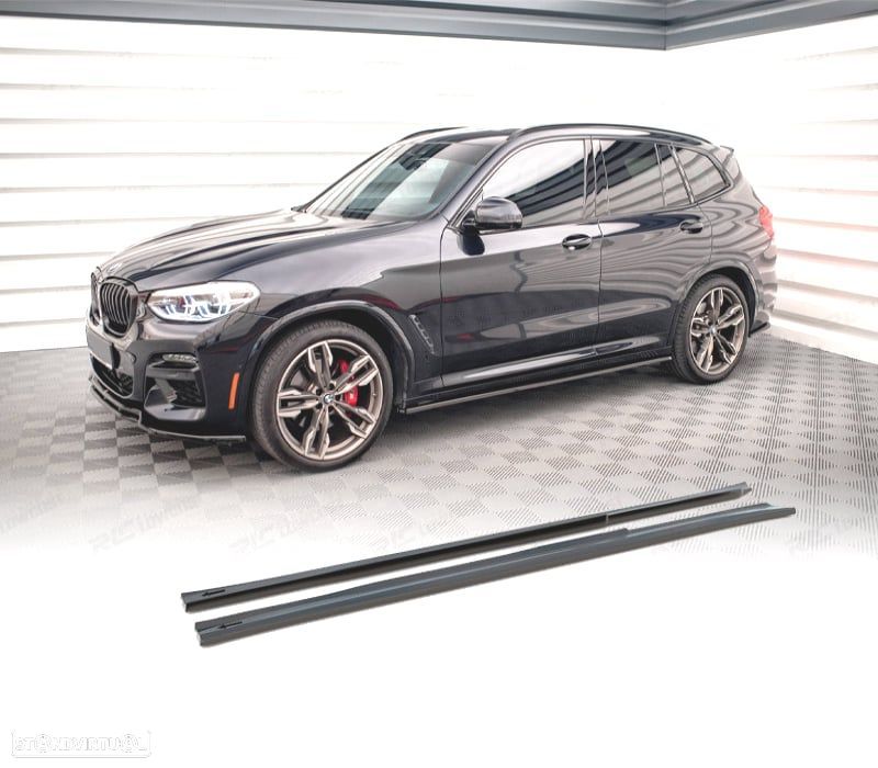 EXTENSÕES DE EMBALADEIRAS BMW X3 G01 21-24 LOOK M PRETO BRILHANTE - 1