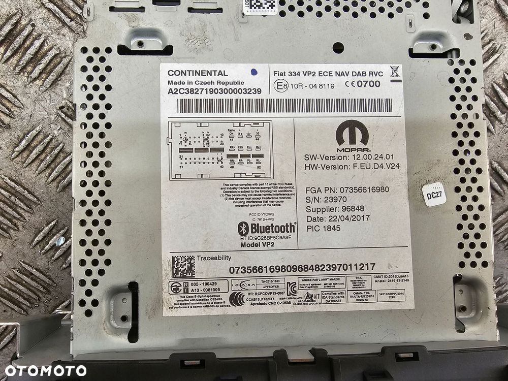 radio z nawigacją fiat 500x 07356616980 - 3