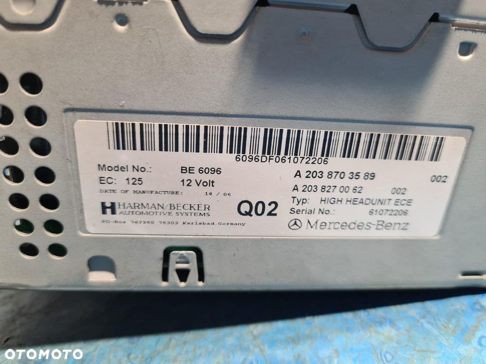 MERCEDES W203 LIFT RADIO A2038703589 - 8
