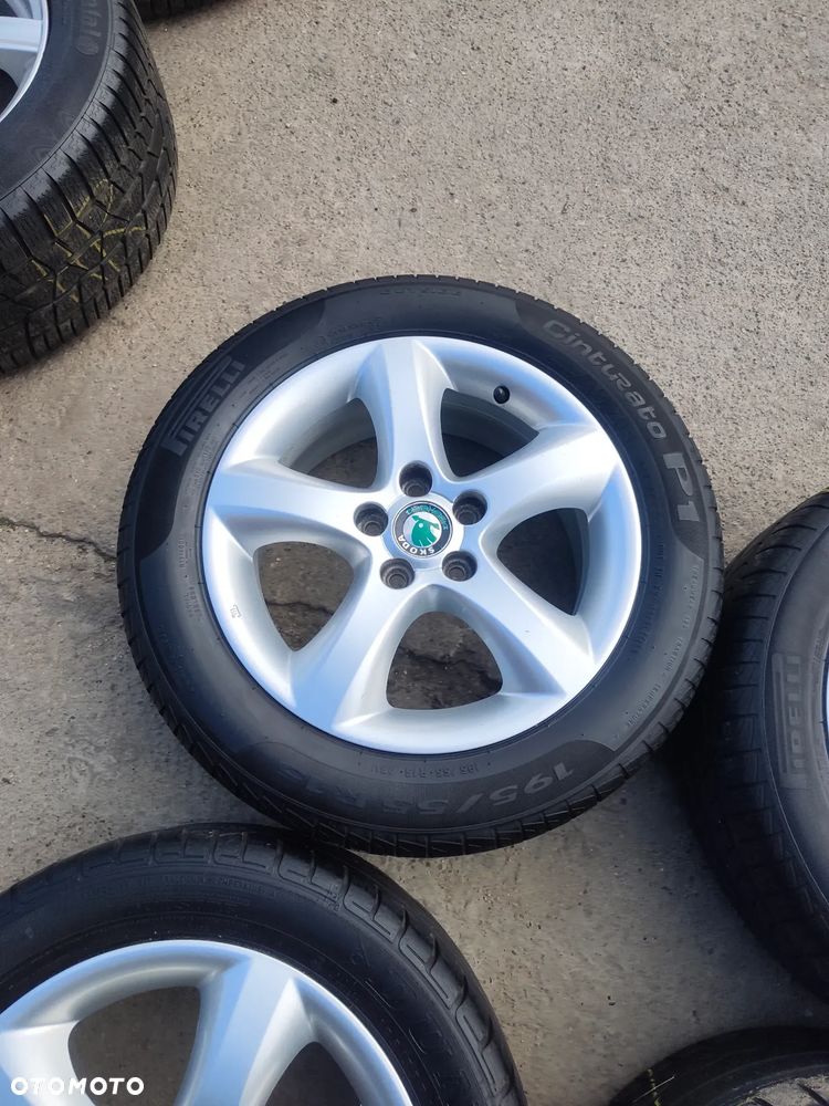 5x100 Felgi Aluminiowe Alufelgi Oryginalne 15 Koła Letnie Lato SKODA FABIA PRAKTIK ROOMSTER RAPID OCTAVIA I SEAT IBIZA CORDOBA TOLEDO II 2 IV 4 LEON I VW FOX POLO GOLF IV 4 NEW BEETLE BORA AUDI A3 8L A2 A1 Legnica ALU-RAD 195/55 - 8