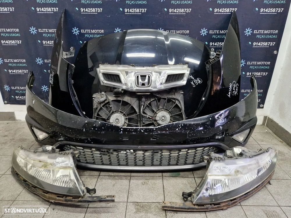 Frente completa usada HONDA CIVIC VIII 8 RESTYLE FN capot parachoques guardalamas oticas radiadores - 3