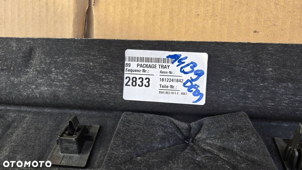 audi a4 b9 półka bagażnika sedan 8w5863411e - 3