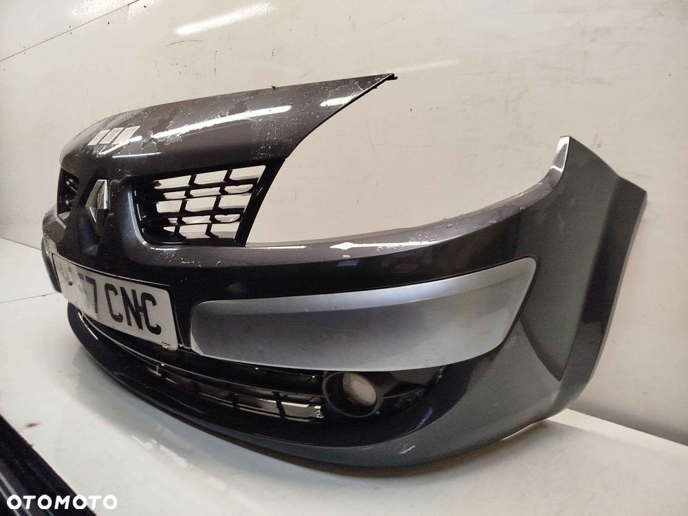+ ZDERZAK PRZÓD PRZEDNI DO RENAULT SCENIC 2 II LIFT FL TEB66 SZARY GRAFITOWY HALOGENY - 3