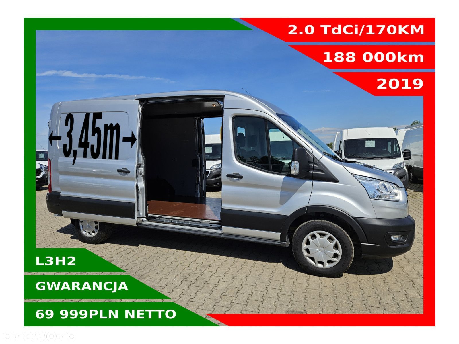 Ford Transit Lift L3H2 *69999zł NETTO* 2,0TdCi/170KM - 1