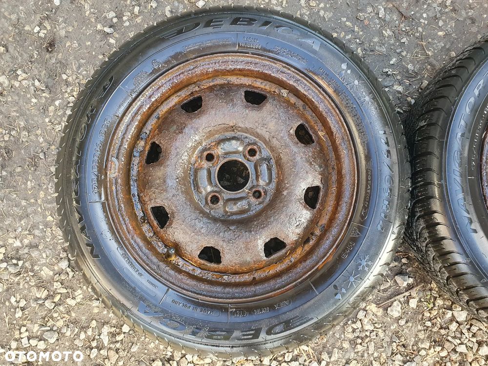 KOŁO 14 4X100 FELGA STALOWA OPONA CAŁOSEZONOWA CAŁOROCZNA DĘBICA NAVIGATOR 3 175/65/R14 JAK NOWA 7MM 2021R POSIADAM 2SZT - 2