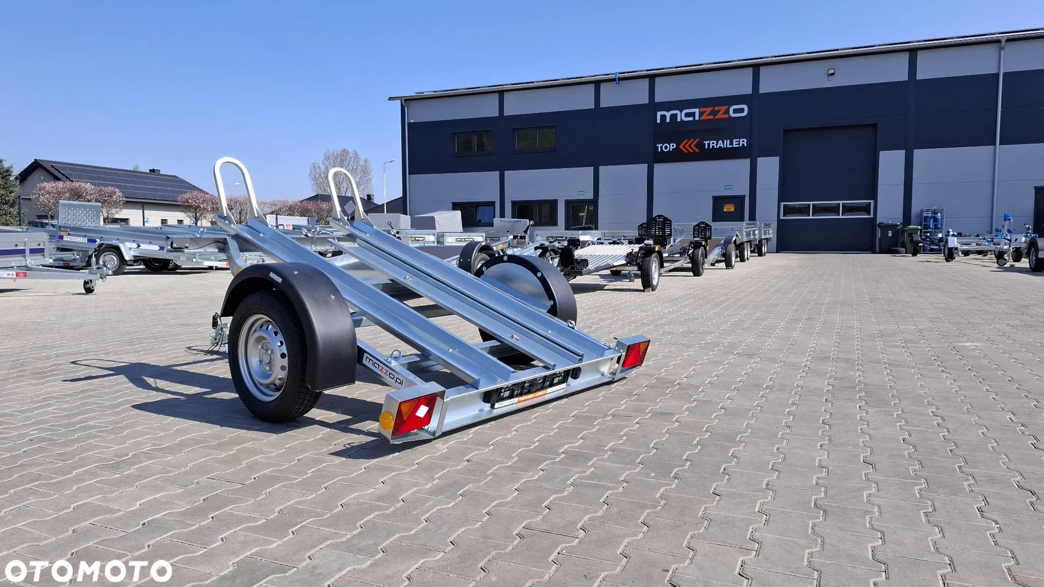 Neptun GN064 DOSTAWA Przyczepka na dwa motocykle 225x130 DMC 750kg UCHYLNA motocyklowa MOTO - 2