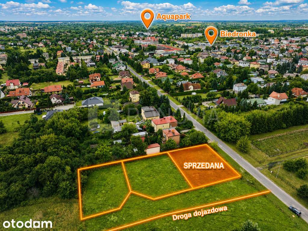 Działka 793 m², media, obrzeża Chełma