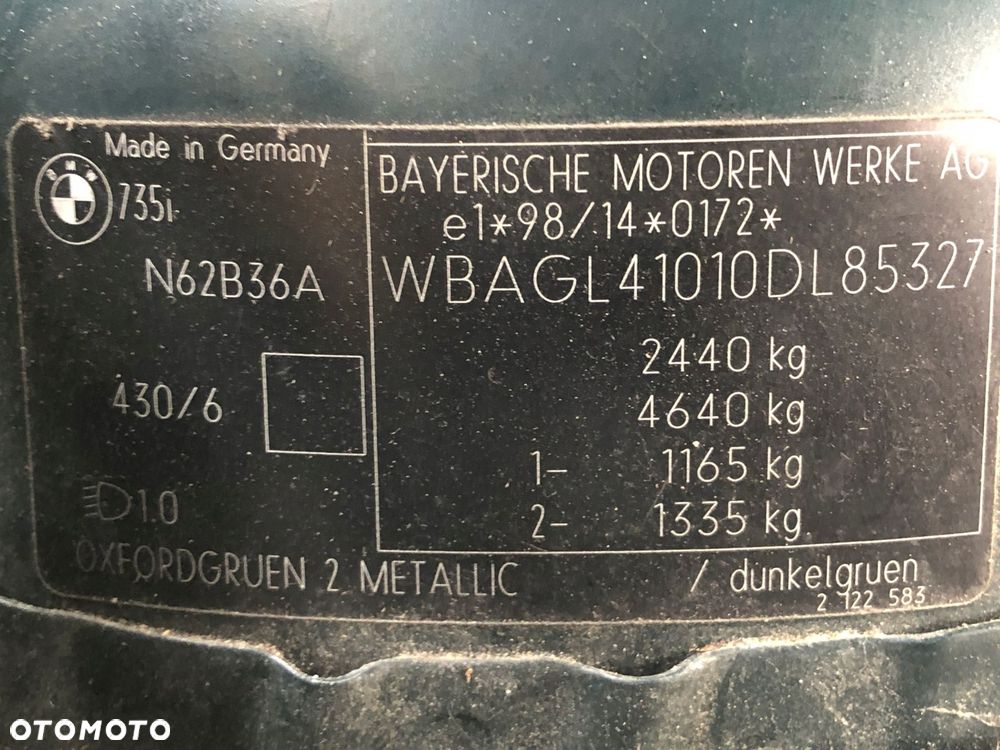 bmw e65 735i 3.6 listwa środkowa zderzaka tył pdc - 9