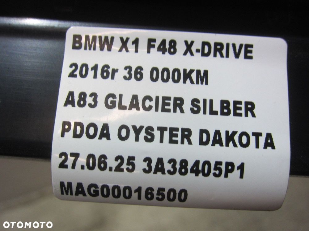 BMW X1 F48 MOCOWANIE ŚLIZG ZDERZAKA TYLNEGO PRAWY TYŁ 7381120 51127381120 - 9