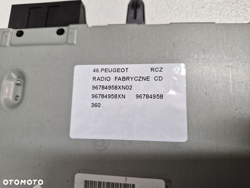 peugeot rcz radio fabryczne cd 96784958xn02 96784958xn 96784958 - 7