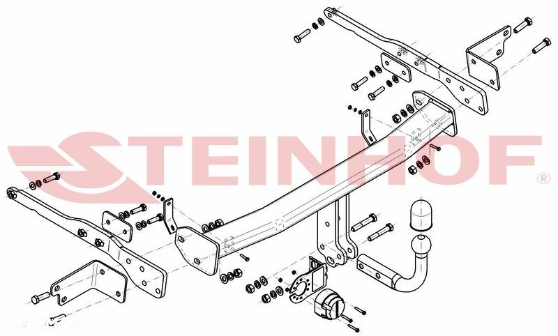 Hak Holowniczy + MODUŁ 7PIN  do Ford S-Max od 2015 - 2