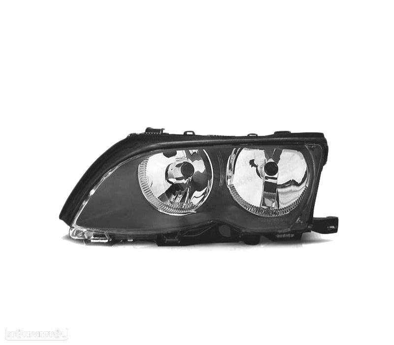 FAROL ESQ BMW E46 01-05 FUNDO PRETO - 1
