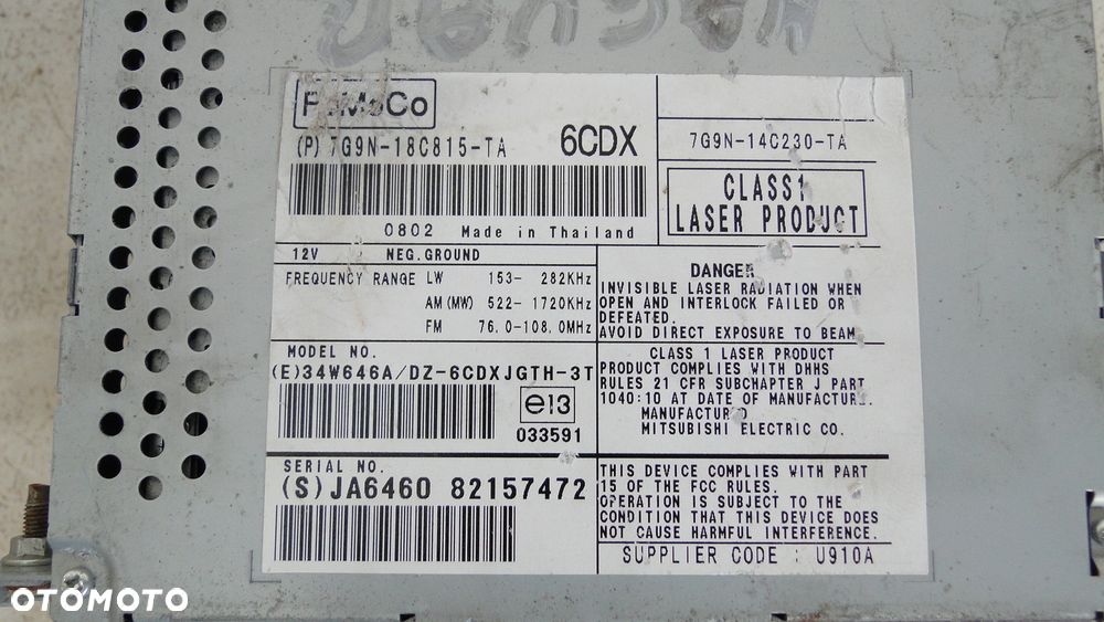 JAGUAR XF X250 RADIO ZMIENIARKA MODUŁ EUROPA - 6