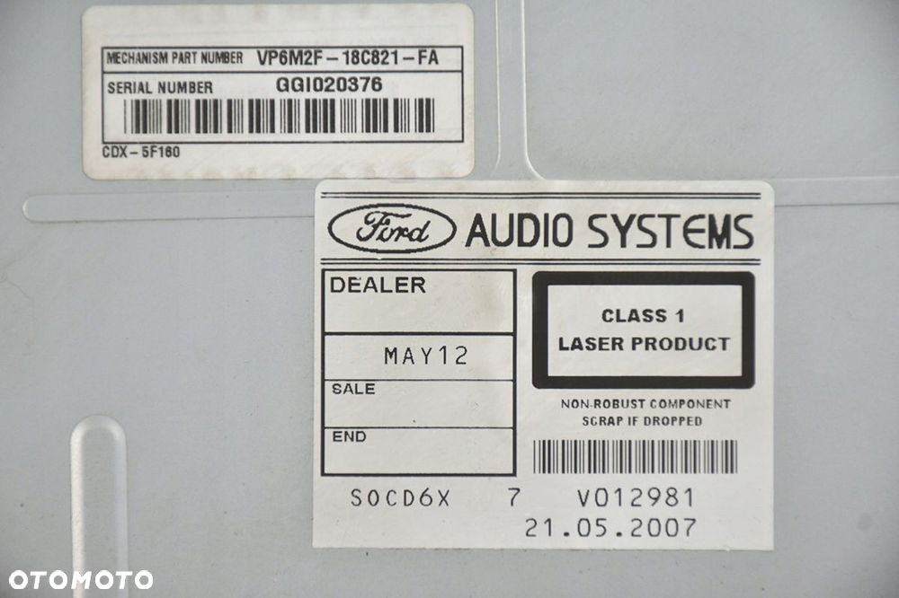 radio sony ford mondeo mk4 s-max 7s7t-18c939-be - 3