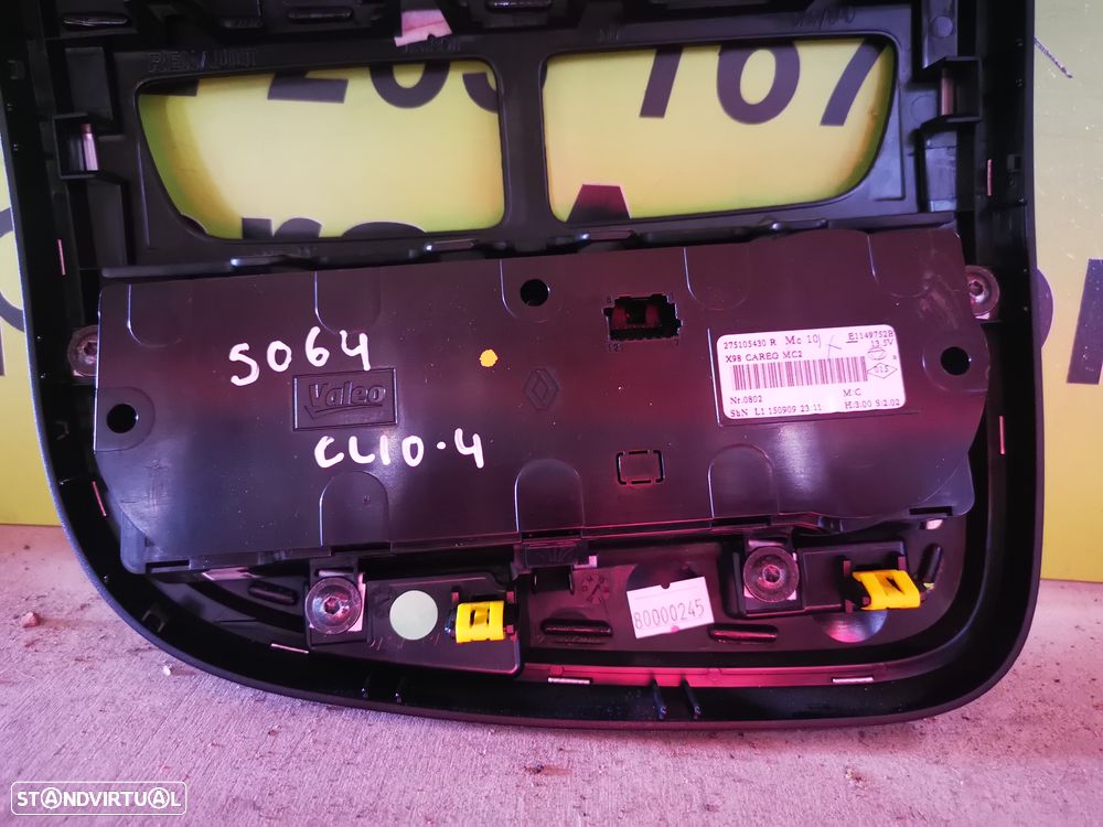 RENAULT CLIO IV CLIMATRONIC / GRELHA CENTRAL TABLIER - S064 - 6