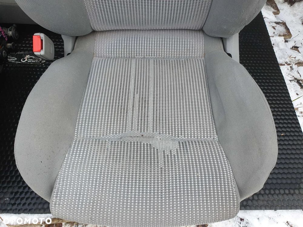Fotele Fotel Kanapa Welur Jasne Siwe Podlokietnik VW Golf IV 4 3 drzwi komplet - 7