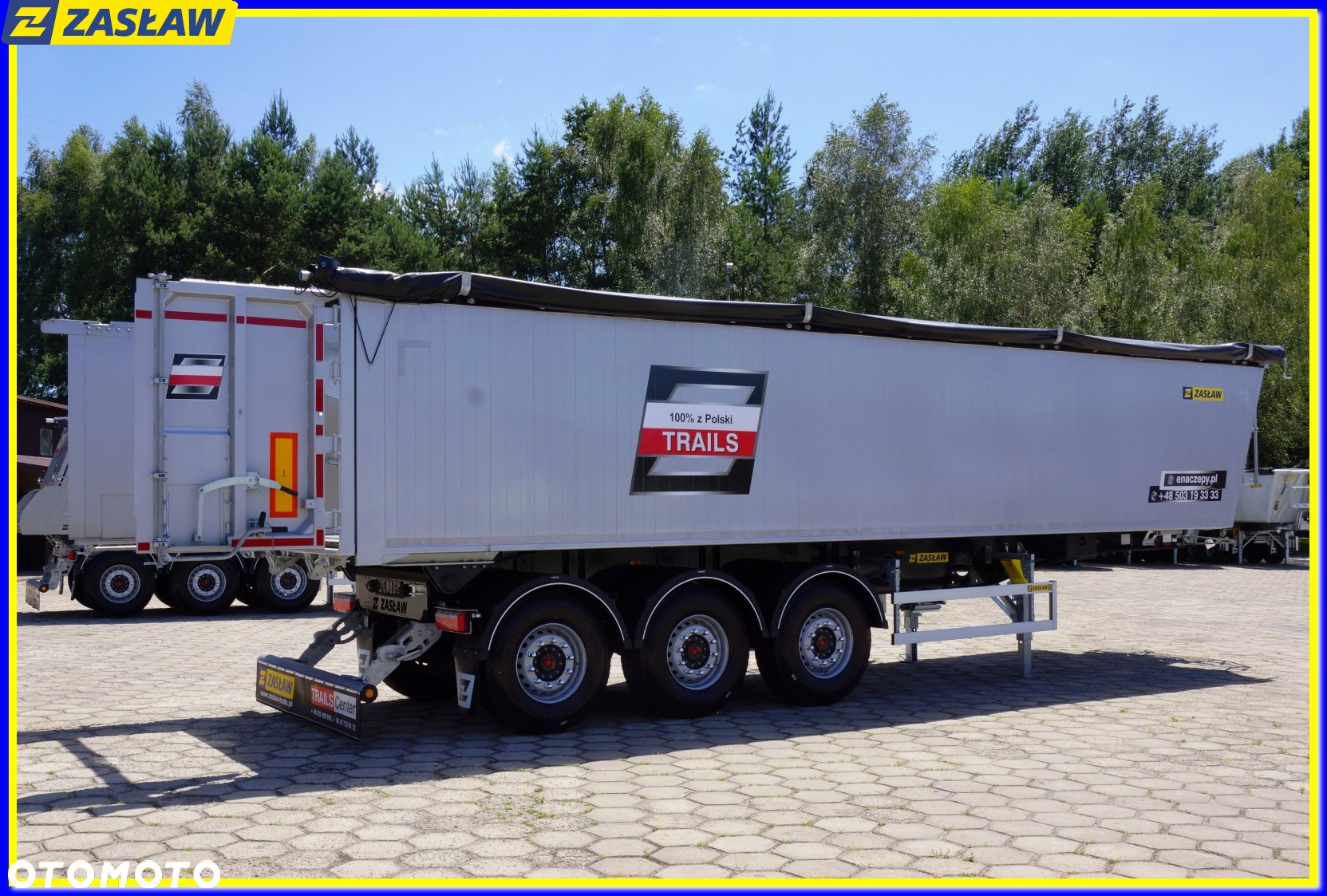 Zaslaw 45 m³ / 9,70 m naczepa wywrotka LIGHT KL-DRZWI!! - 8