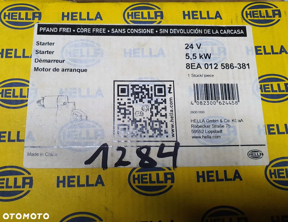 Rozrusznik Hella, 24V, 5.5kW, 8EA 012 586-381, MAN - 7