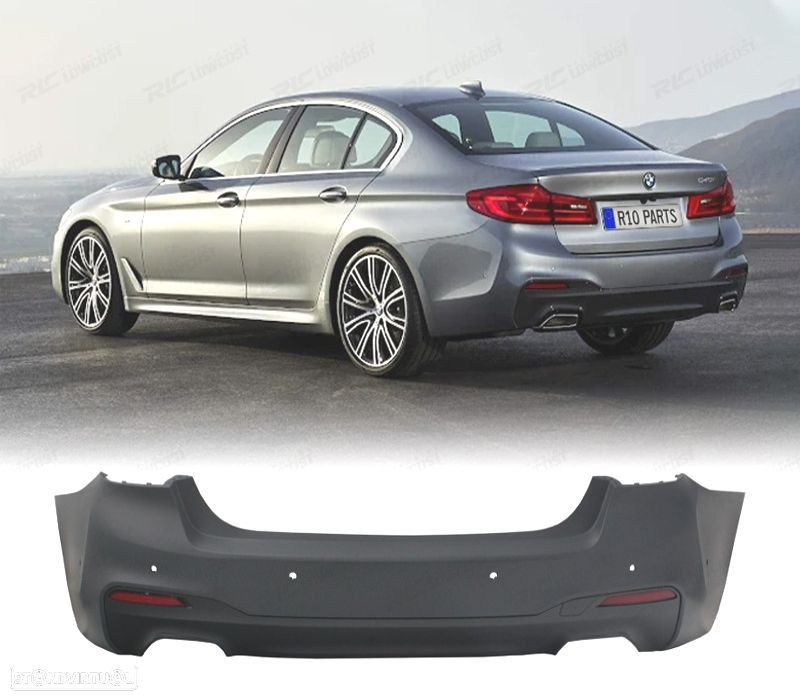 PÁRA-CHOQUES TRASEIRO BMW G30 17-19 LOOK M PERFORMANCE 535 540 - 1