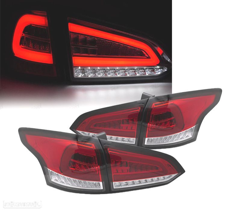 FAROLINS PARA FORD FOCUS MK3 SW 11-18 LED VERMELHO BRANCO - 1