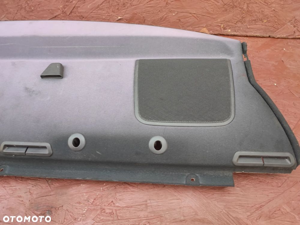 BMW E46 COUPE ORYGINALNA PÓŁKA TYŁ / OSŁONA GRODZI TYŁ + GŁOŚNIKI + ZAŚLEPKI GŁOŚNIKÓW  O NR.  51 46 6 955 325 / 51 46 8 231 125 OEM W DOBRYM STANIE - 6