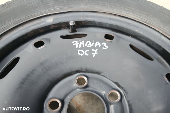 Janta tabla cu anvelopa 14 6Q0601027A 185/60 R14 ET43 6JX14H2 6Q06010 - 3