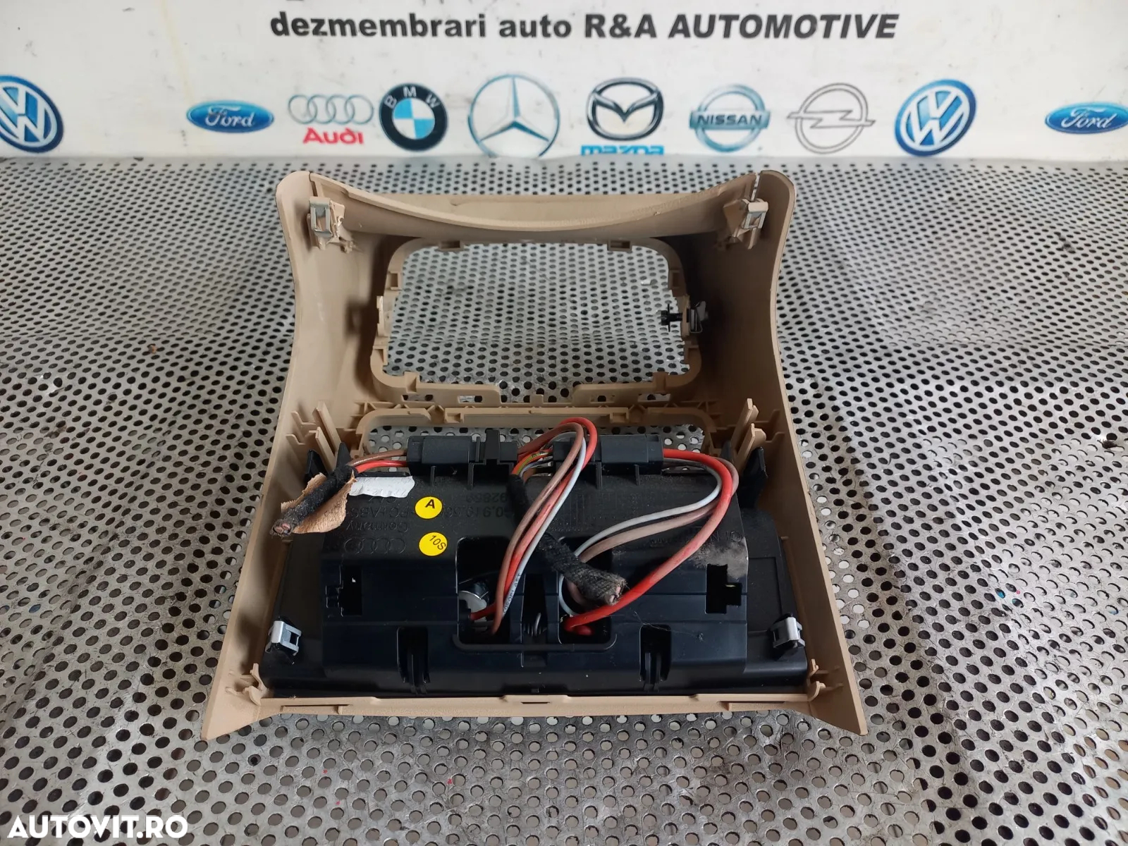 Ornament Priza Bricheta Spate Audi A6 4G C7 An 2011-2012-2013-2014-2015-2016-2017-2018 Culoare Crem - 7