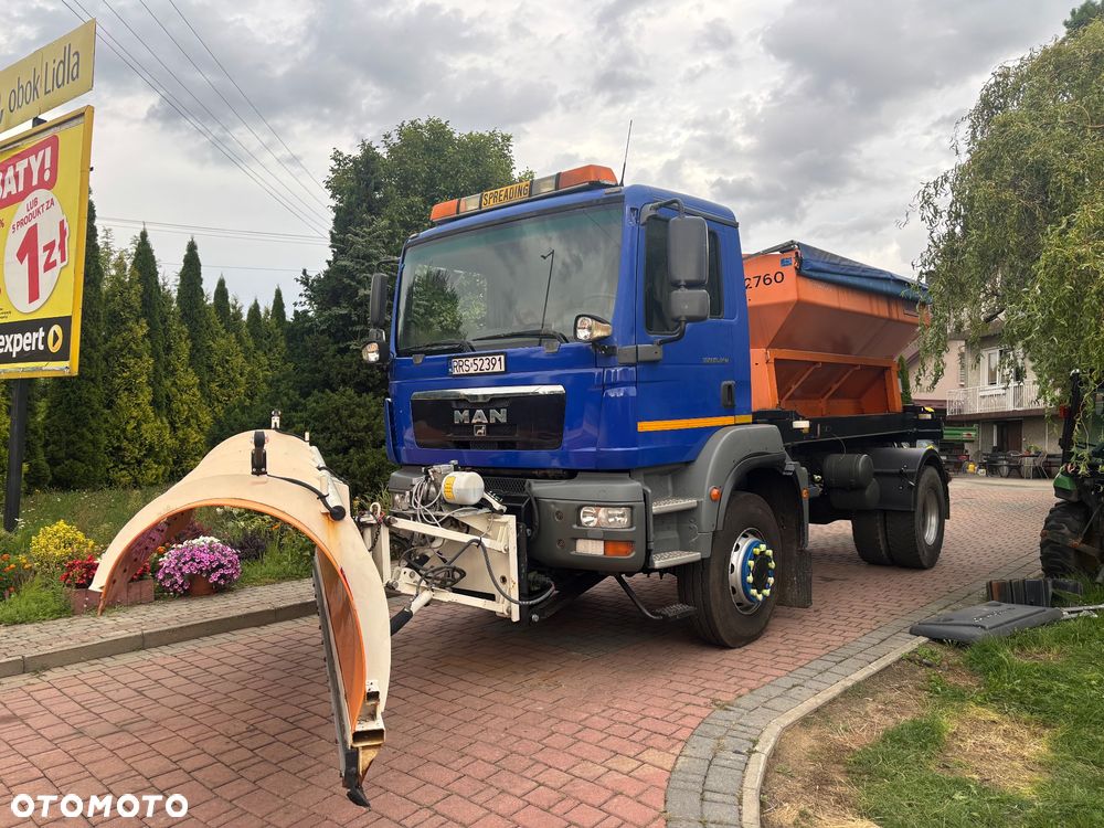 MAN TGM 18.340 4X4BB piaskarka solarka pług - 1