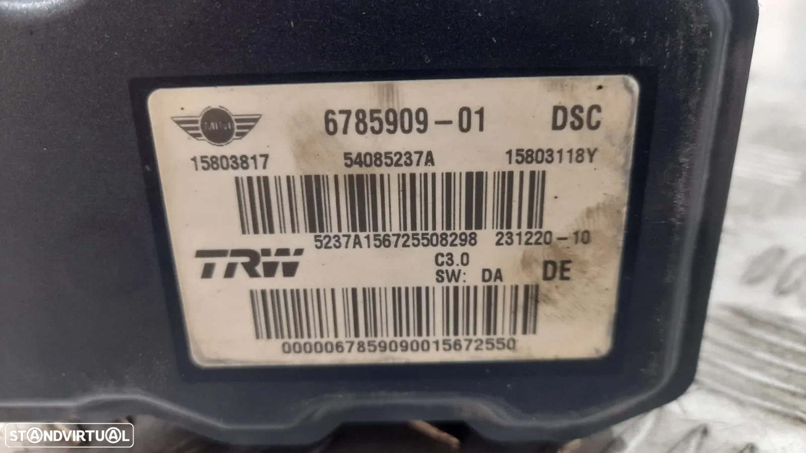 ABS MODULO BLOCO HIDRAULICO MINI COOPER R56 1.6i 16V 211CV N14B16CD 34516798847 6798847 6785909 54085237A 1580817 R56 LCI CLUBMAN R55 R55 LCI CABRIO R57 R57 LCI - 4