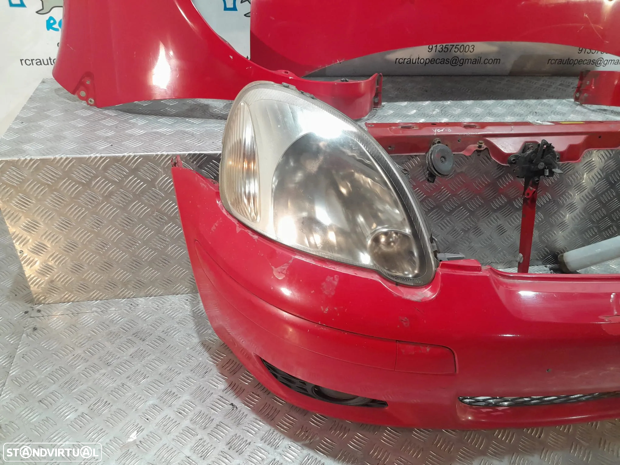 FRENTE COMPLETA TOYOTA YARIS P1 FASE 2 II FACELIFT CAPOT PARACHOQUES GUARDA-LAMAS OTICAS FRENTE FIBRA REFORÇO - 5