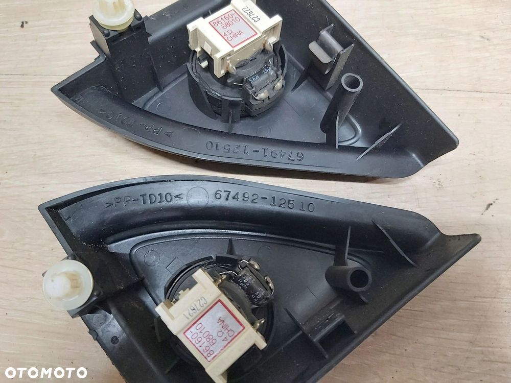 Toyota Corolla E15 osłona lusterka głośnik drzwi przód Komplet lewa prawa - 3